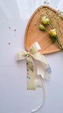گیره پاپیونی گل دار سبز