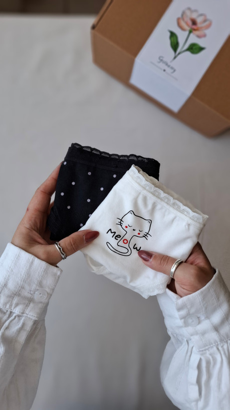 پک شورت زنانه گربه و پاپیون